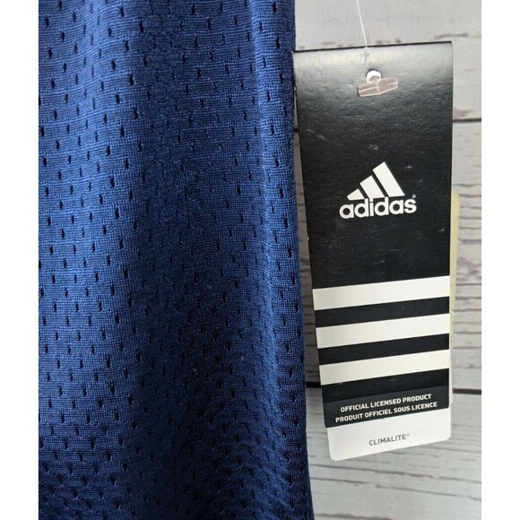 Adidas Football Shirt  Men's Size S  NWT  Climalite Audible Jersey  7379A  Navy - Picture 6 of 6